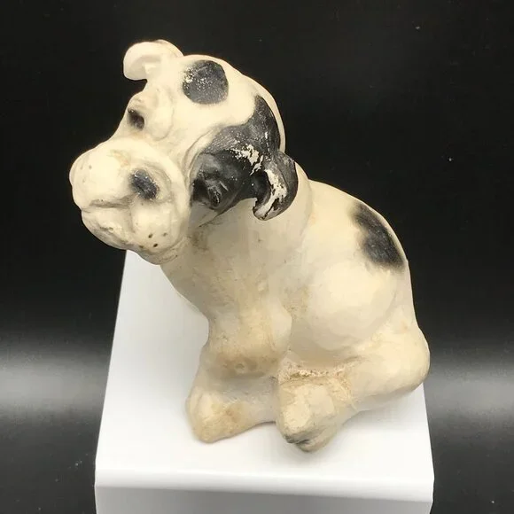 Jan Allan | Art | Vintage Jan Allan Chalkware Bulldog White